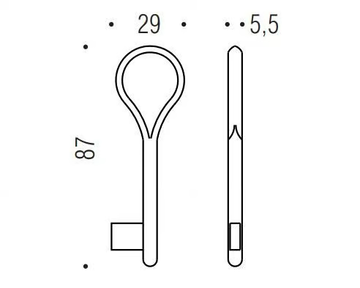 CB 24 - Brass key by Colombo Design - view 3